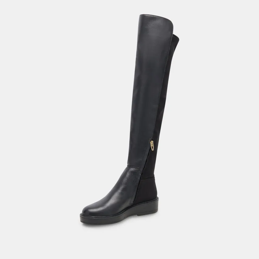 EMBER BOOTS BLACK LEATHER^Dolce Vita Outlet