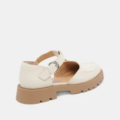 EMILIO FLATS CREAM CRINKLE PATENT LEATHER^Dolce Vita Hot