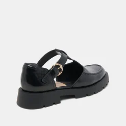 EMILIO FLATS MIDNIGHT CRINKLE PATENT LEATHER^Dolce Vita Best