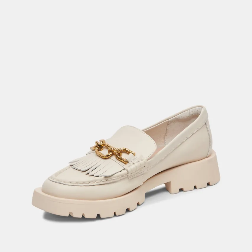ERNA FLATS IVORY LEATHER^Dolce Vita Fashion
