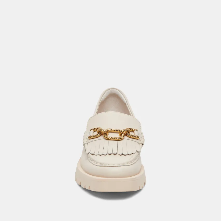 ERNA FLATS IVORY LEATHER^Dolce Vita Fashion