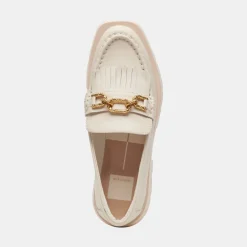 ERNA FLATS IVORY LEATHER^Dolce Vita Fashion