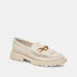 ERNA WIDE FLATS IVORY LEATHER^Dolce Vita Discount