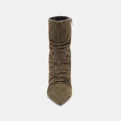 FERNLY WIDE CALF BOOTS ARMY SUEDE^Dolce Vita Clearance