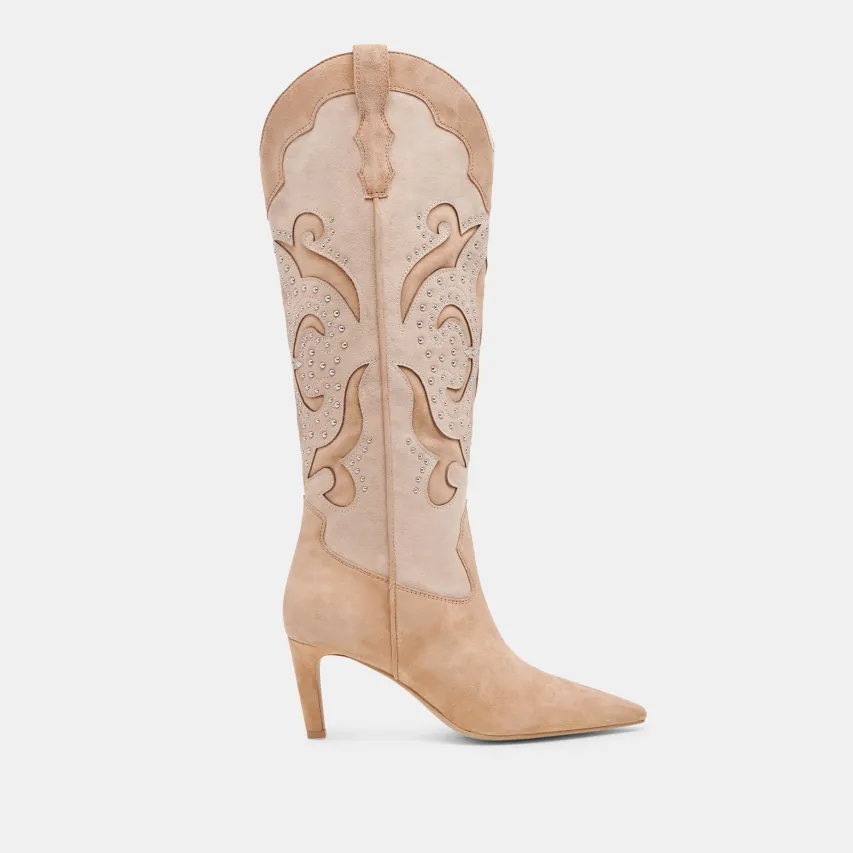 FINLEY STUD BOOTS CAMEL SUEDE^Dolce Vita Outlet