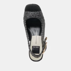 FLORES HEELS ONYX RAFFIA^Dolce Vita Fashion
