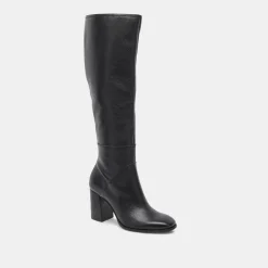 FYNN WIDE CALF BOOTS ONYX LEATHER^Dolce Vita Fashion
