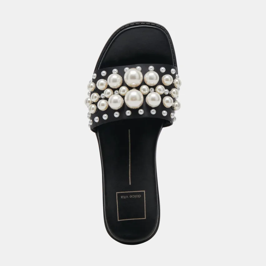 GABBI PEARL SANDALS BLACK PEARLS^Dolce Vita Hot