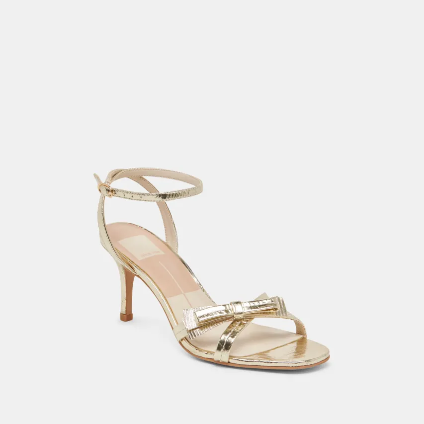 GALOR HEELS GOLD DISTRESSED LEATHER^Dolce Vita Hot