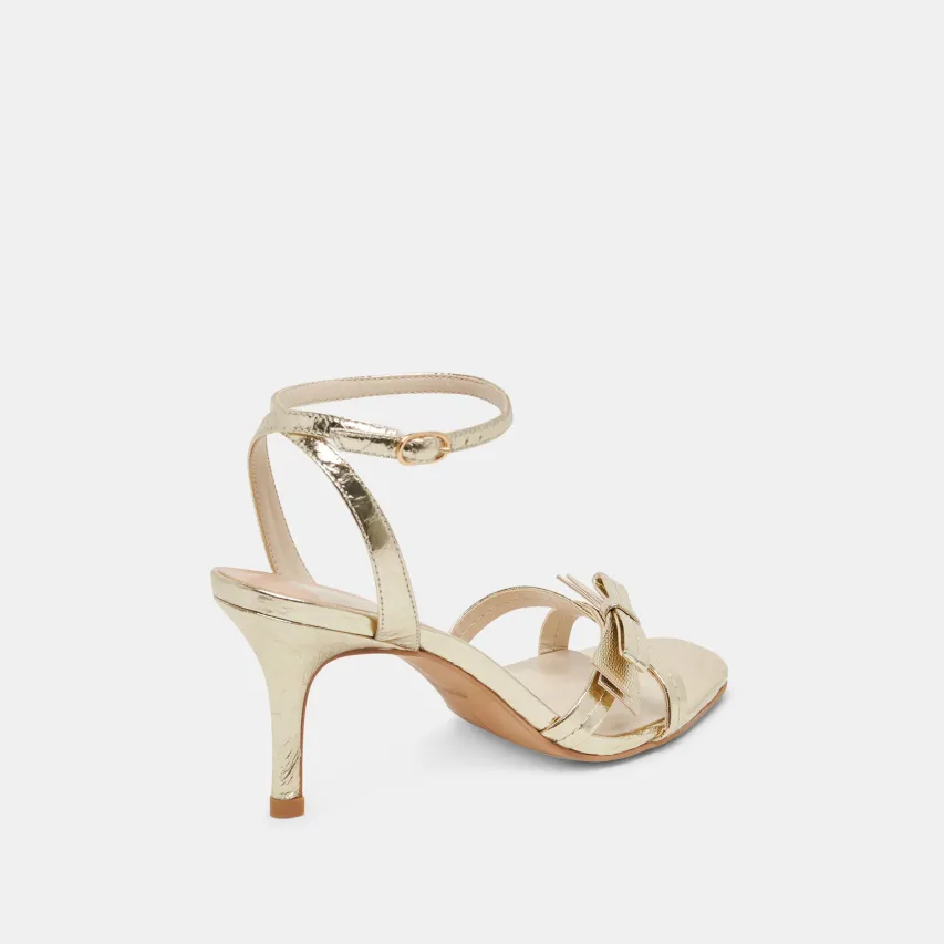 GALOR HEELS GOLD DISTRESSED LEATHER^Dolce Vita Hot