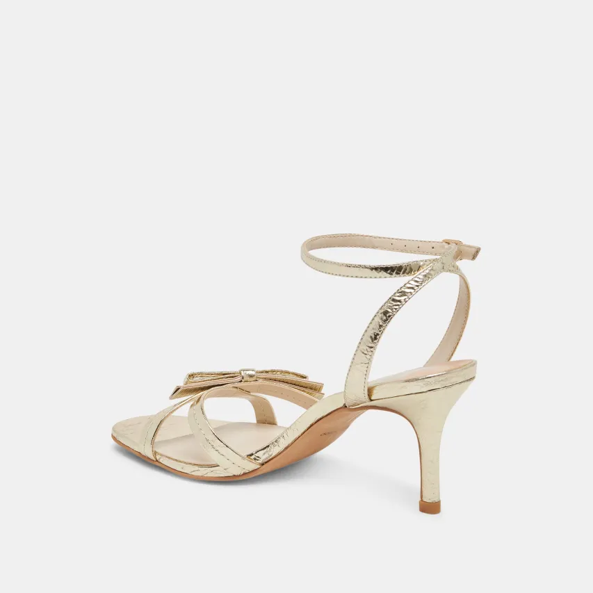 GALOR HEELS GOLD DISTRESSED LEATHER^Dolce Vita Hot