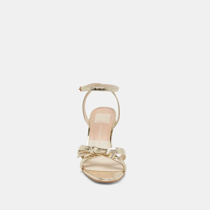 GALOR HEELS GOLD DISTRESSED LEATHER^Dolce Vita Hot