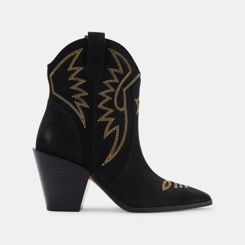 GINNI BOOTIES BLACK NUBUCK^Dolce Vita New