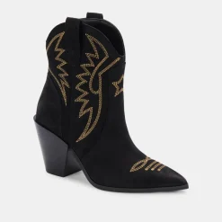 GINNI BOOTIES BLACK NUBUCK^Dolce Vita New