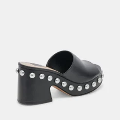 GLORI HEELS BLACK LEATHER^Dolce Vita Best