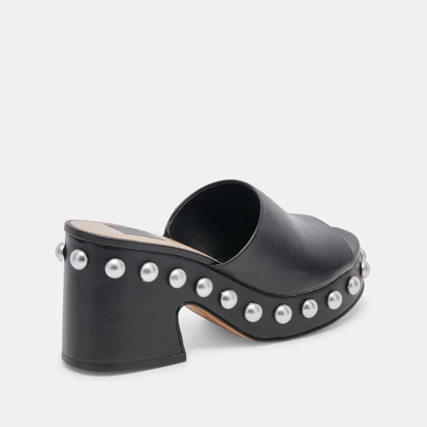 GLORI HEELS BLACK LEATHER^Dolce Vita Best