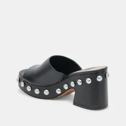 GLORI HEELS BLACK LEATHER^Dolce Vita Best