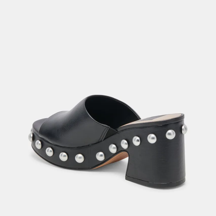 GLORI HEELS BLACK LEATHER^Dolce Vita Best
