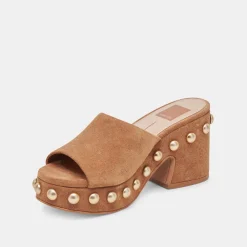 GLORI HEELS PECAN SUEDE^Dolce Vita Discount