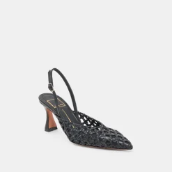 GLORIA HEELS BLACK WOVEN^Dolce Vita Hot