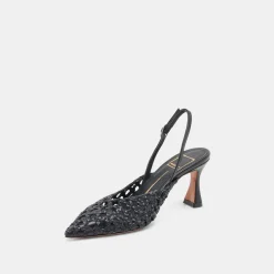 GLORIA HEELS BLACK WOVEN^Dolce Vita Hot
