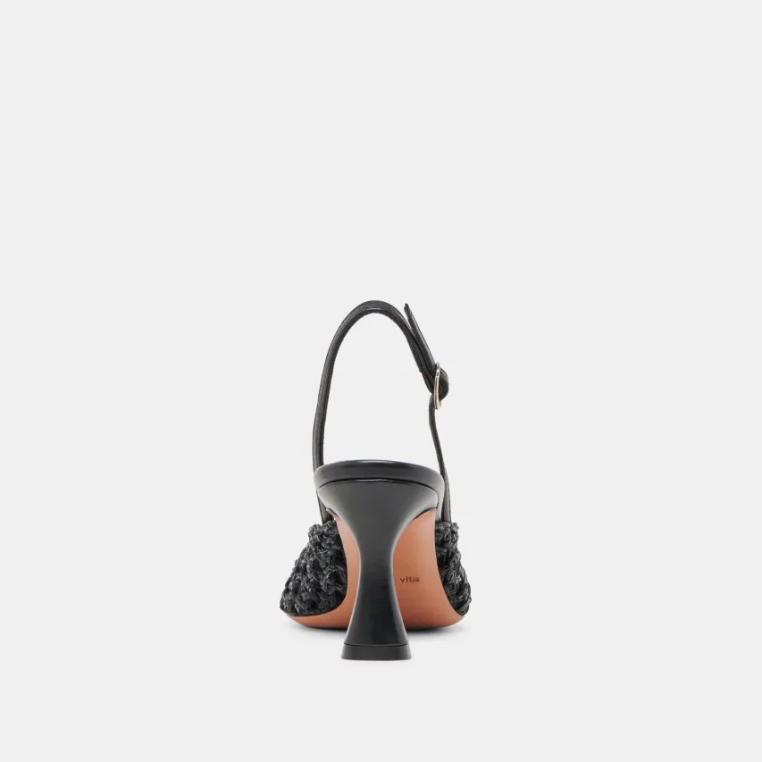 GLORIA HEELS BLACK WOVEN^Dolce Vita Hot