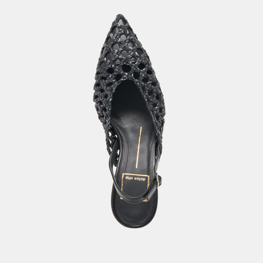 GLORIA HEELS BLACK WOVEN^Dolce Vita Hot
