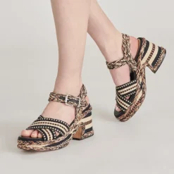 GRAYCE HEELS BLACK MULTI WOVEN^Dolce Vita Clearance