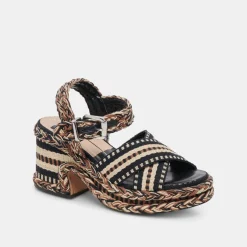 GRAYCE HEELS BLACK MULTI WOVEN^Dolce Vita Clearance