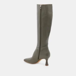 GYRA BOOTS DARK OLIVE LEATHER^Dolce Vita Clearance