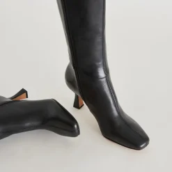 GYRA EXTRA WIDE CALF BOOTS BLACK LEATHER^Dolce Vita Fashion
