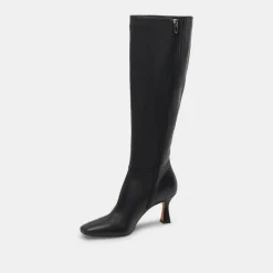 GYRA EXTRA WIDE CALF BOOTS BLACK LEATHER^Dolce Vita Fashion