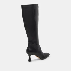 GYRA EXTRA WIDE CALF BOOTS BLACK LEATHER^Dolce Vita Fashion