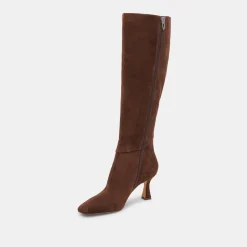 GYRA WIDE CALF BOOTS DK BROWN SUEDE^Dolce Vita Outlet