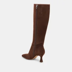 GYRA WIDE CALF BOOTS DK BROWN SUEDE^Dolce Vita Outlet