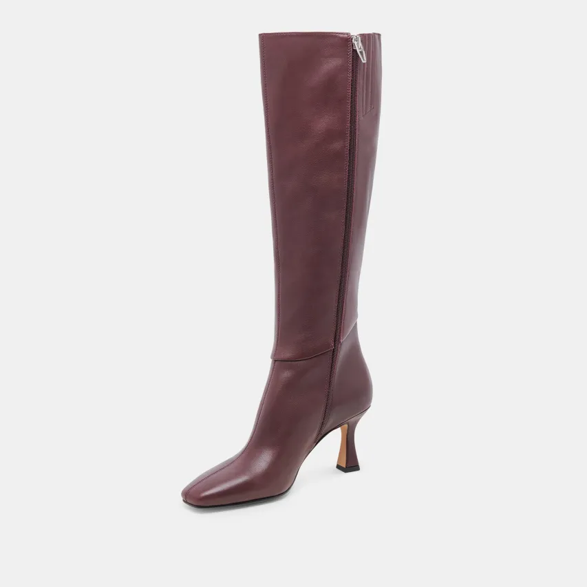 GYRA WIDE CALF BOOTS WINE LEATHER^Dolce Vita Sale