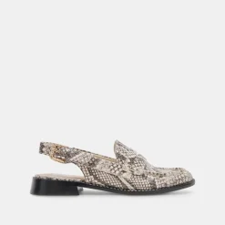 HARDI LOAFERS BLACK WHITE EMBOSSED SNAKE^Dolce Vita New