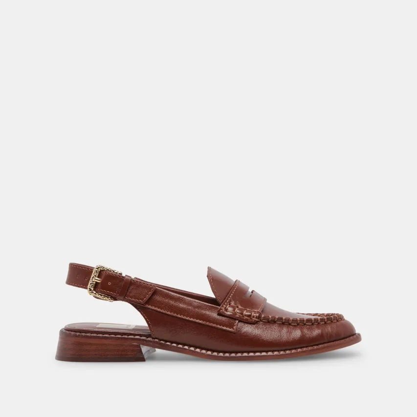 HARDI LOAFERS BROWN CRINKLE PATENT^Dolce Vita New