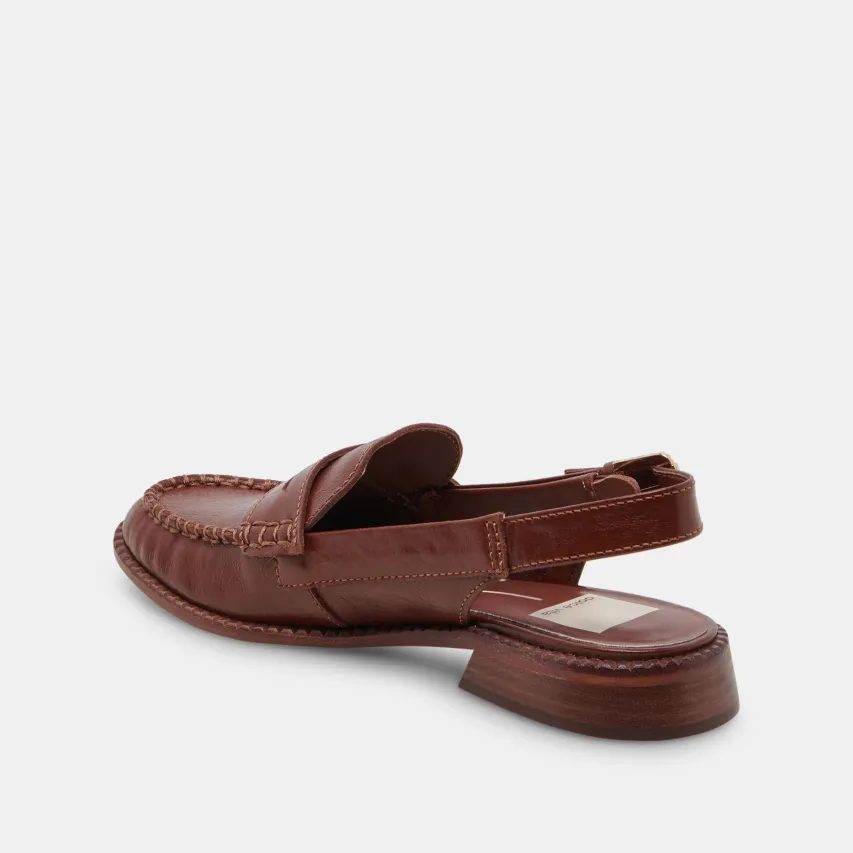 HARDI LOAFERS BROWN CRINKLE PATENT^Dolce Vita New