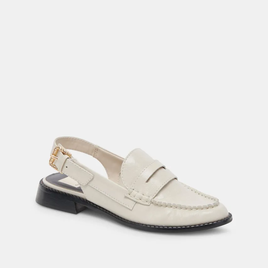 HARDI LOAFERS IVORY CRINKLE PATENT^Dolce Vita Fashion
