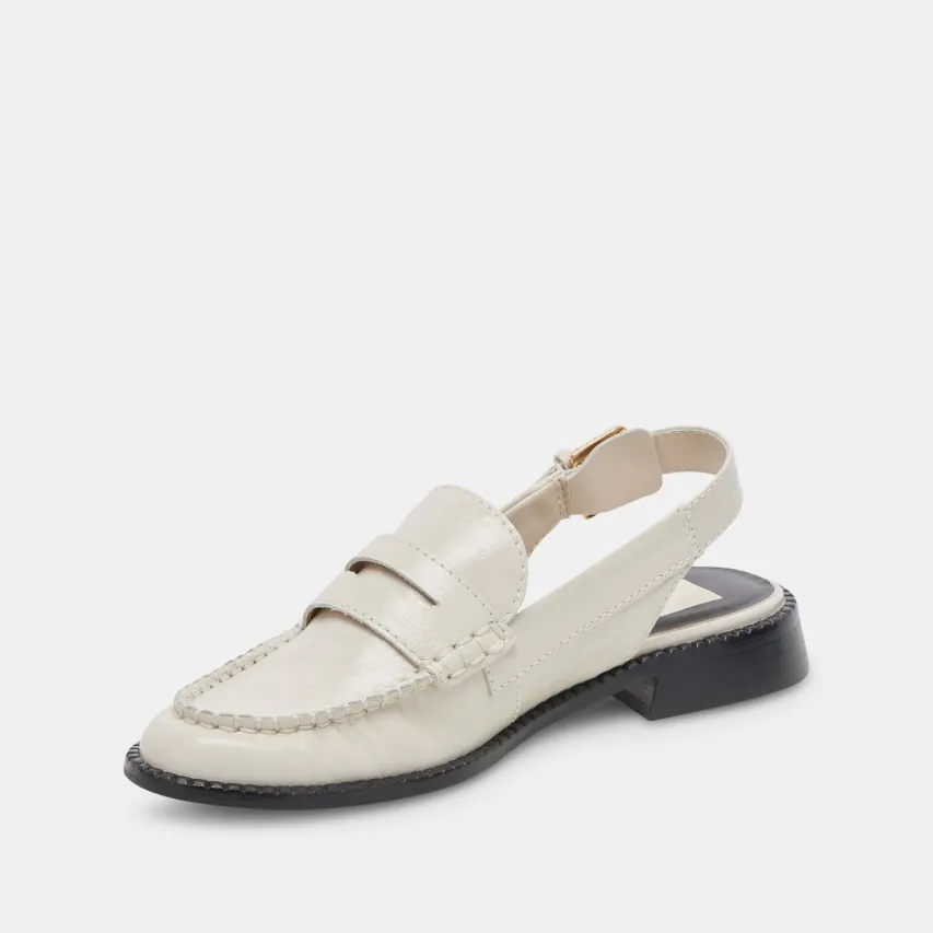HARDI LOAFERS IVORY CRINKLE PATENT^Dolce Vita Fashion