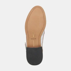 HARDI LOAFERS SILVER CRACKLED LEATHER^Dolce Vita Clearance