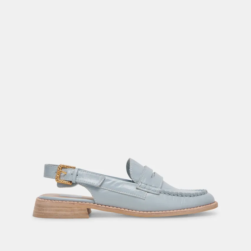 HARDI LOAFERS SKY BLUE CRINKLE PATENT^Dolce Vita Clearance