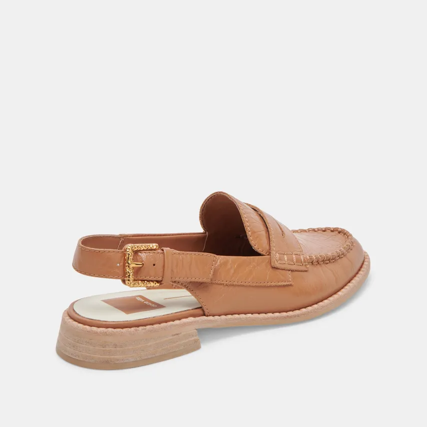 HARDI LOAFERS TAN CRINKLE PATENT^Dolce Vita Hot