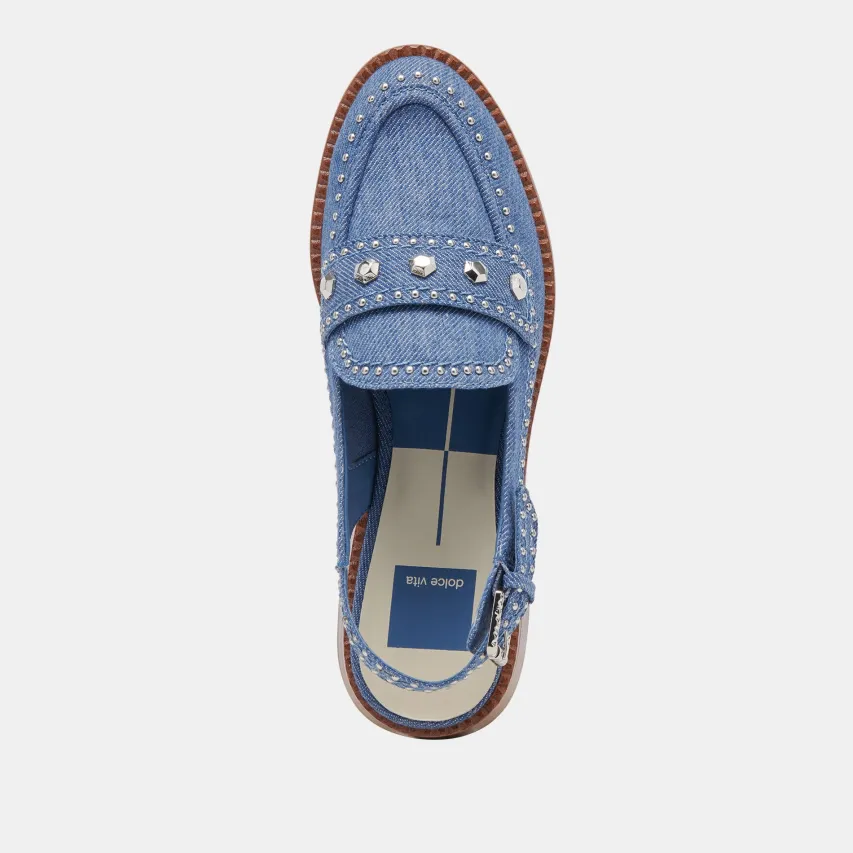 HARDI STUD LOAFERS BLUE DENIM^Dolce Vita Clearance