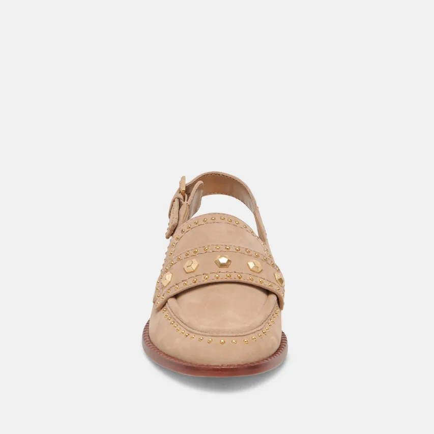 HARDI STUD LOAFERS CAMEL SUEDE^Dolce Vita New