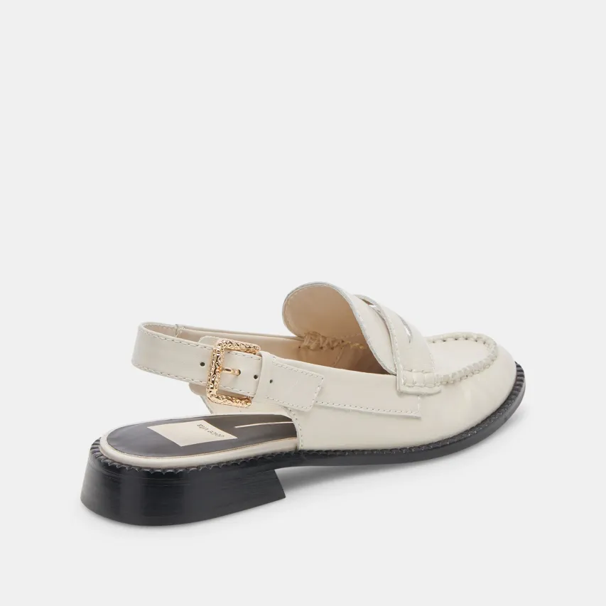 HARDI WIDE LOAFERS IVORY CRINKLE PATENT^Dolce Vita Online
