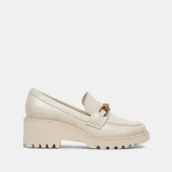 HARLEN LOAFERS IVORY CRINKLE PATENT^Dolce Vita Fashion