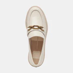 HARLEN LOAFERS IVORY CRINKLE PATENT^Dolce Vita Fashion