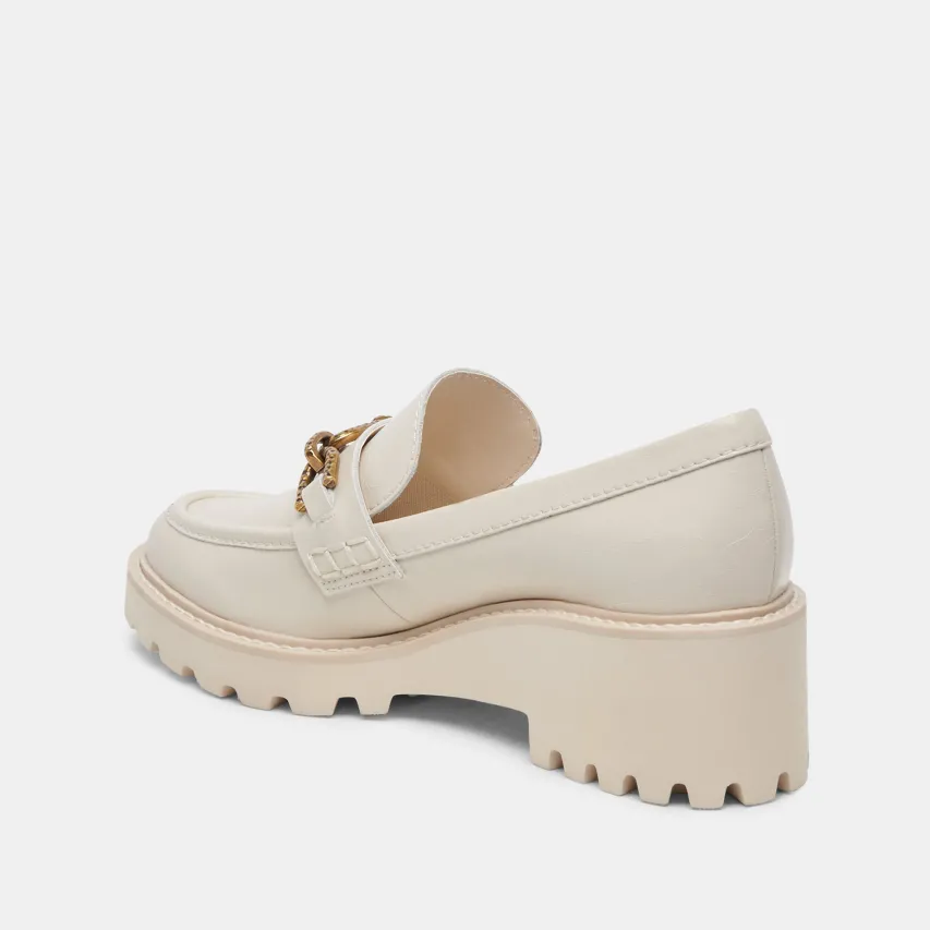 HARLEN LOAFERS IVORY CRINKLE PATENT^Dolce Vita Fashion